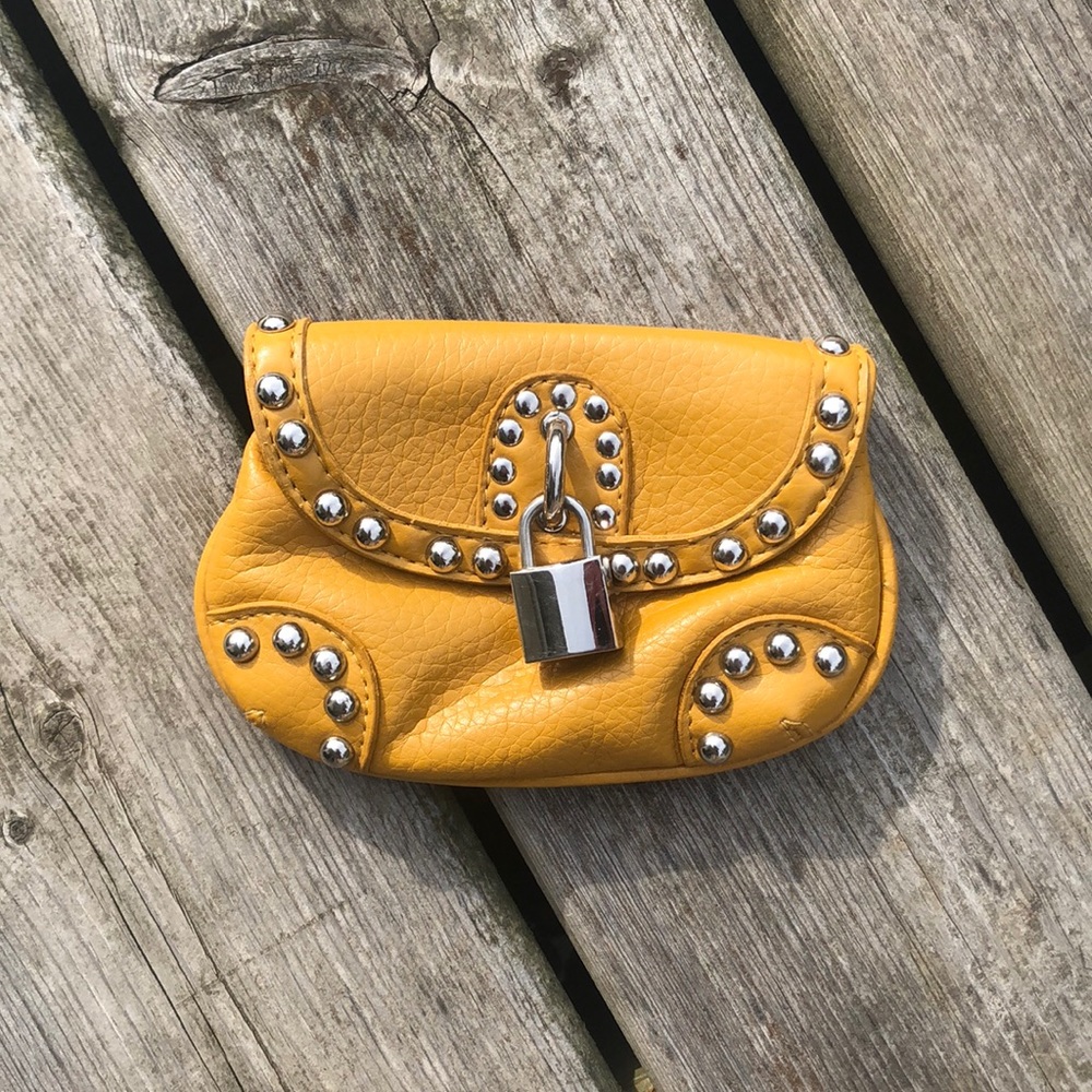 Vegan Studded coin/card purse wallet